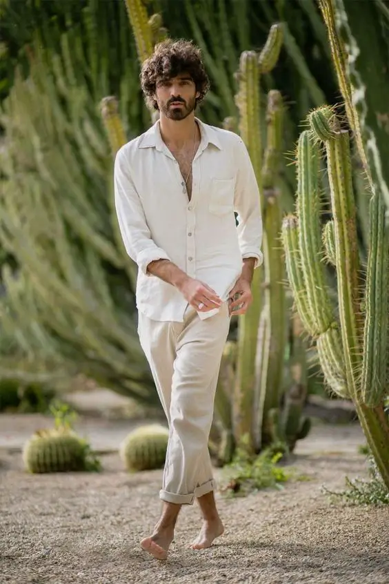 Experience the Ultimate Comfort: Men's Summer Outfits with Linen Elements