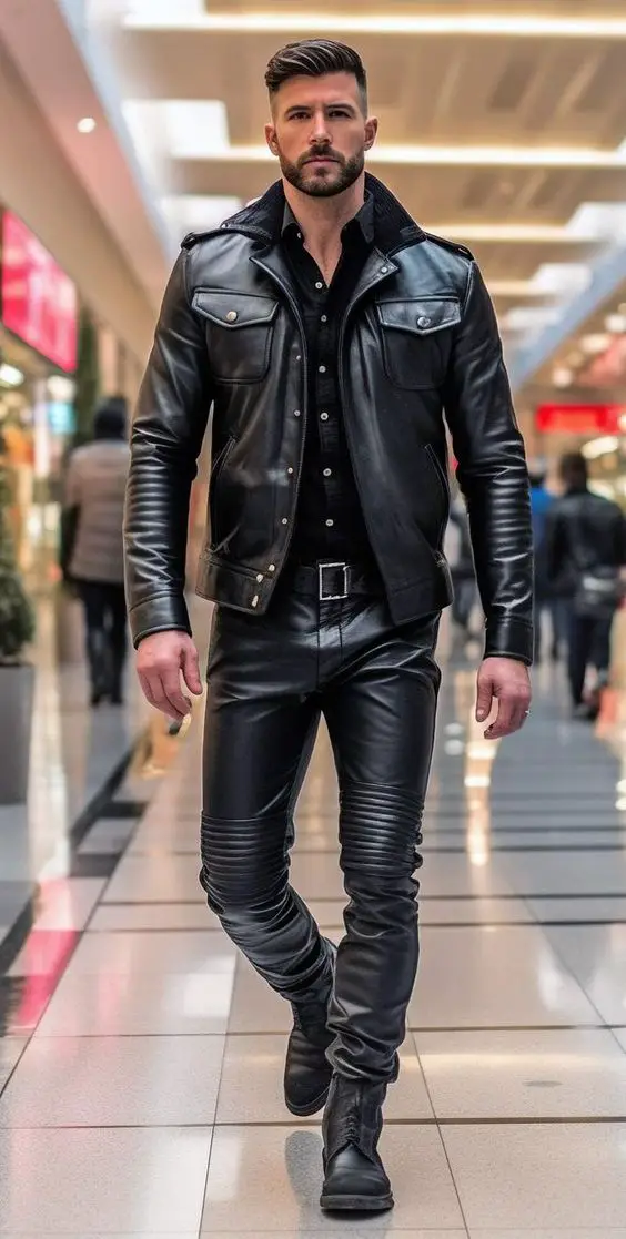 Embrace the Season in Style: Fall 2023 Leather Jeans for Men