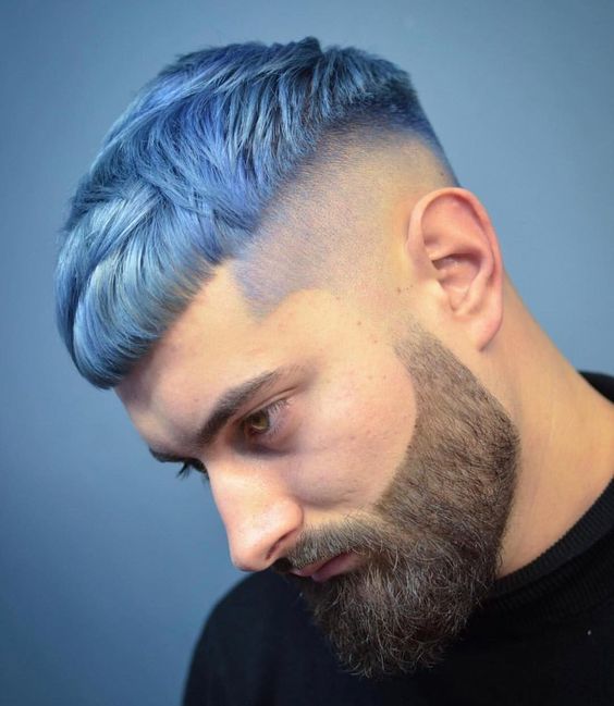 Effective Men's Hair Color Ideas: Embracing the Boldness of Blue