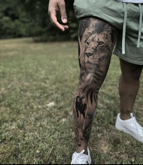 Men's leg tattoos 24 ideas: Unleashing creativity and style