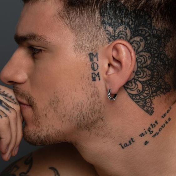 Spectacular men's tattoos behind the ear 16 ideas for a stylish statement