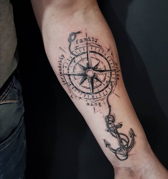 Finding True North: The Allure of Compass Tattoos for Men 2023