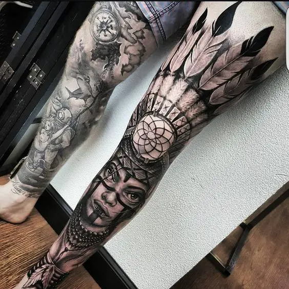 Men's thigh tattoos 18 ideas: Explore creative designs for a bold statement