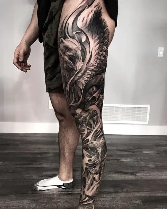 Men's leg tattoos 24 ideas: Unleashing creativity and style