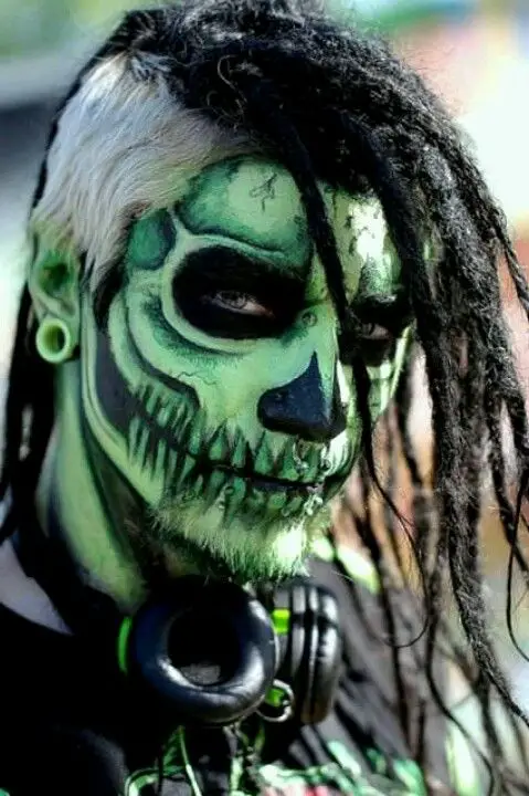 Skull makeup for men for Halloween - 2023 15 ideas