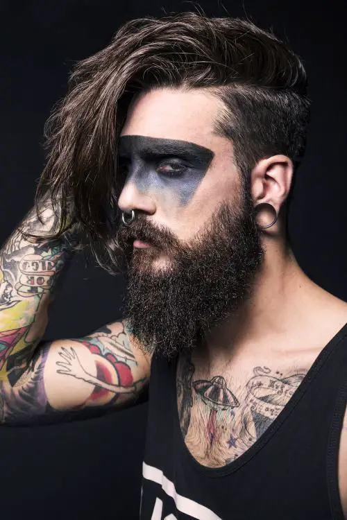 Men's Halloween makeup with beard 2023: Creative 15 ideas to stand out