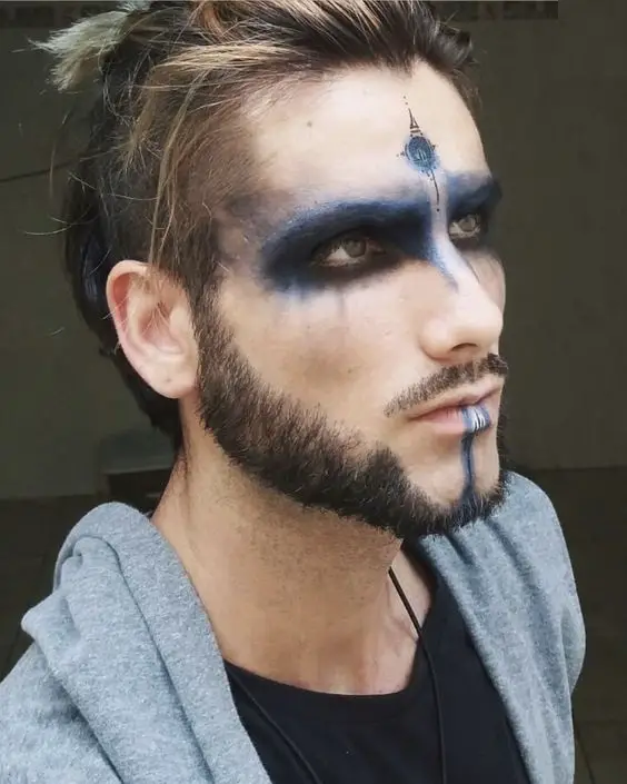 Men's Halloween makeup with beard 2023: Creative 15 ideas to stand out