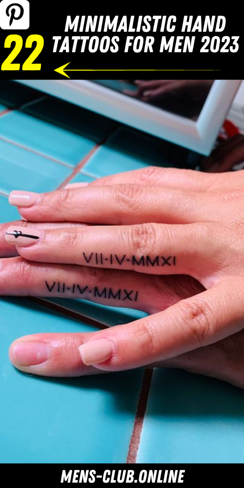 Minimalistic Hand Tattoos: Celebrating Style and Symbolism for Men 2023