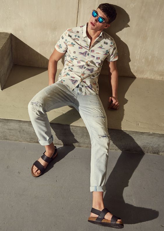 Men's outfit with sandals 15 ideas for 2024
