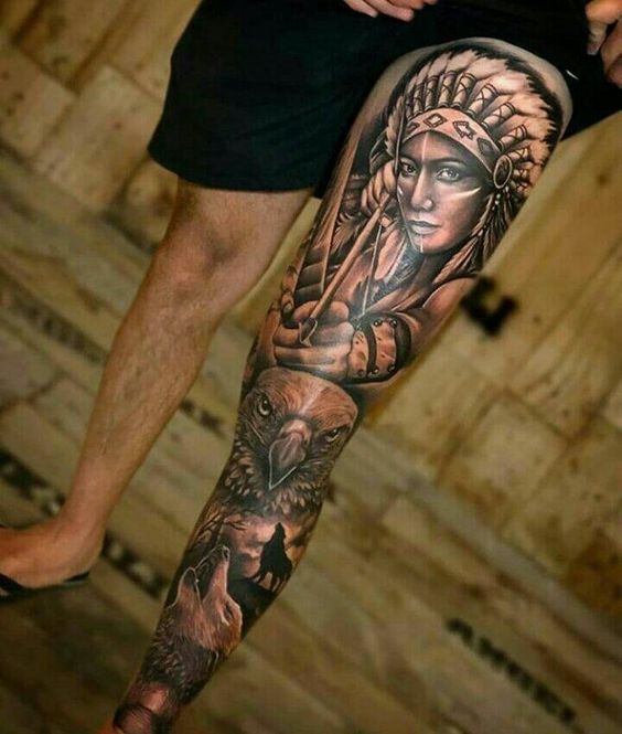 Exploring trends in men's leg tattoos 15 ideas: From minimal to majestic