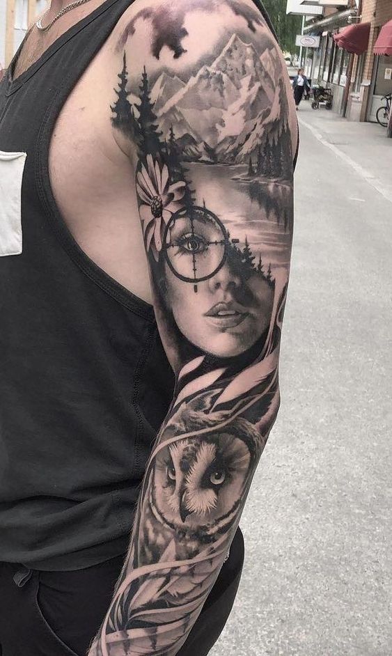 Men's full sleeve tattoos: best designs 2024 15 ideas