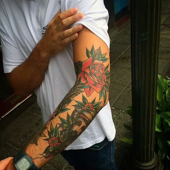 Best men's rose tattoos 2024 16 ideas: Timeless designs