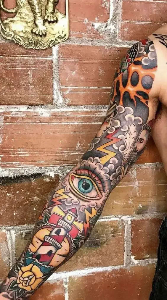 Men's full sleeve tattoos: best designs 2024 15 ideas
