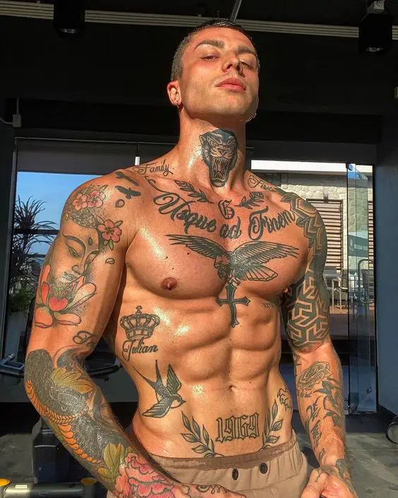 Bold 2024 tattoo trends for chubby men 15 ideas