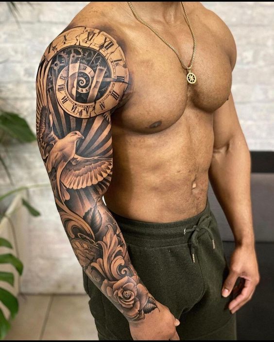 Men's full sleeve tattoos: best designs 2024 15 ideas