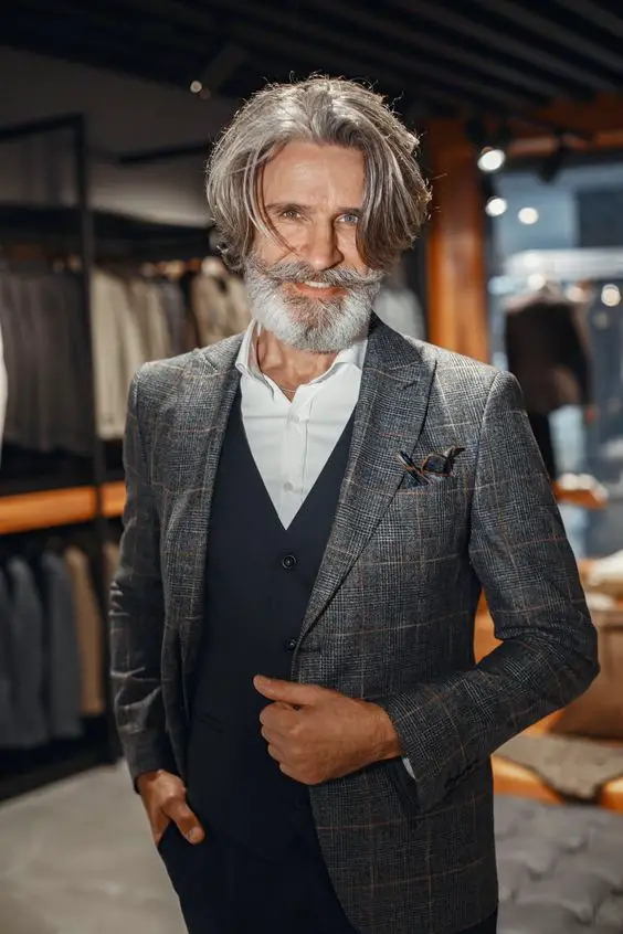 Embodying silver: hairstyles for stylish men over 50 15 ideas