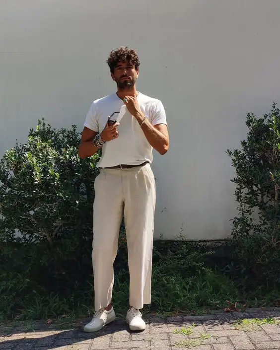 Inspiration for the modern man in an all-white outfit 23 ideas