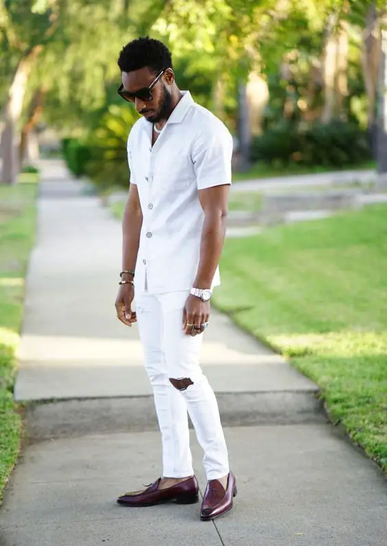 Inspiration for the modern man in an all-white outfit 23 ideas