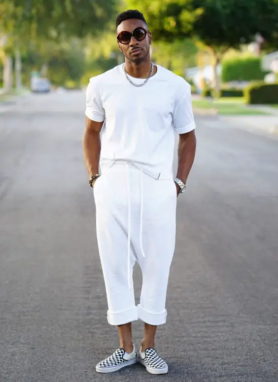 Inspiration for the modern man in an all-white outfit 23 ideas