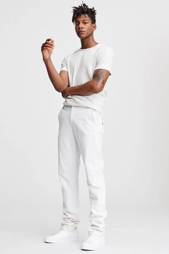 Inspiration for the modern man in an all-white outfit 23 ideas