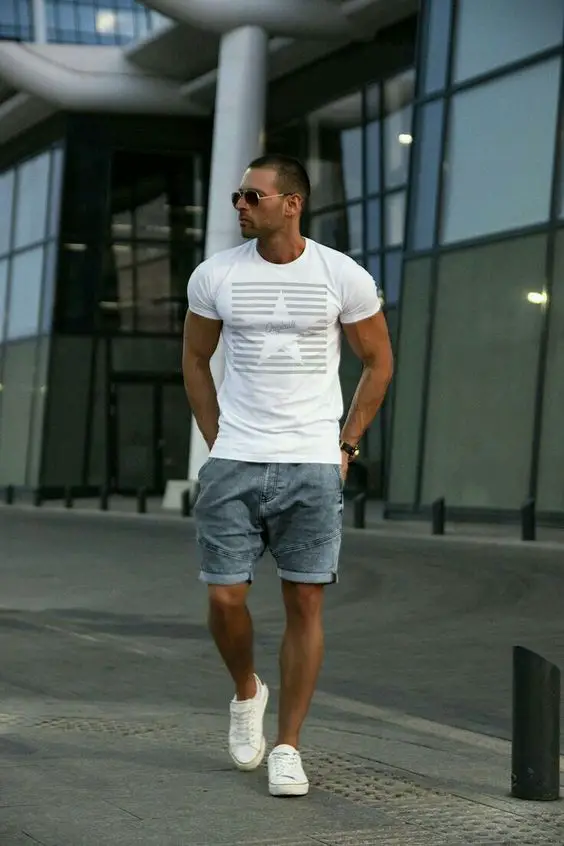 23 best outfit ideas with denim shorts for men