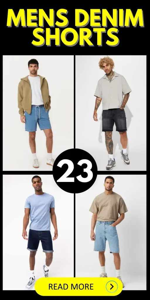 23 Stylish Men's Denim Shorts Ideas: Outfits, Street Styles and Summer Fashion
