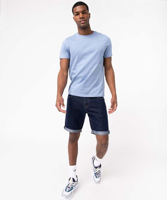 23 Stylish Men's Denim Shorts Ideas: Outfits, Street Styles and Summer Fashion