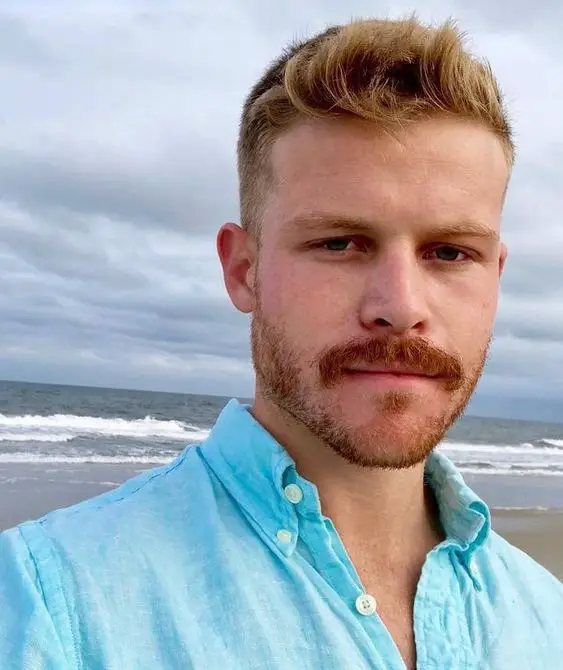 Discover 21 Stylish Hair and Beard Ideas for Blonde Men with Mustaches