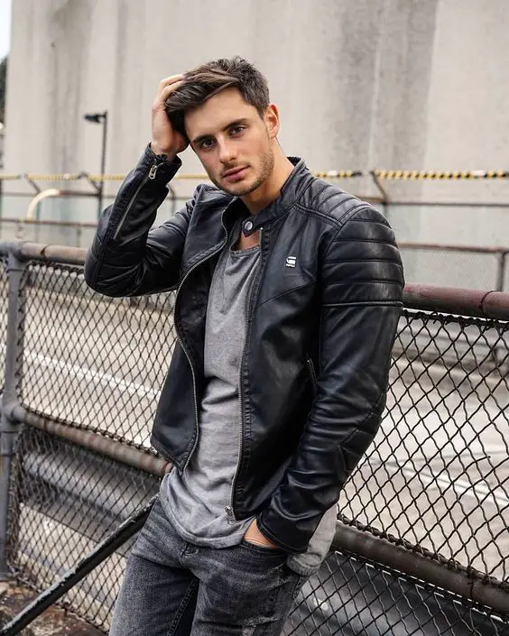 22 Ideas Stylish Mens Fall Leather Jacket Outfits: Classic, Vintage, and Modern Looks