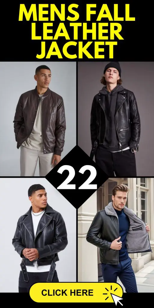 22 Ideas Stylish Mens Fall Leather Jacket Outfits: Classic, Vintage, and Modern Looks