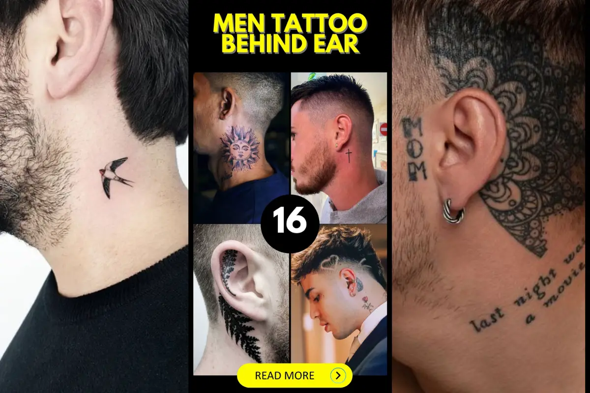 Spectacular men's tattoos behind the ear 16 ideas for a stylish ...
