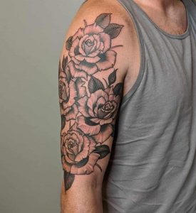 Rose Tattoo Designs 2024 Bold Stylish Ink For Men   4 21 275x300 