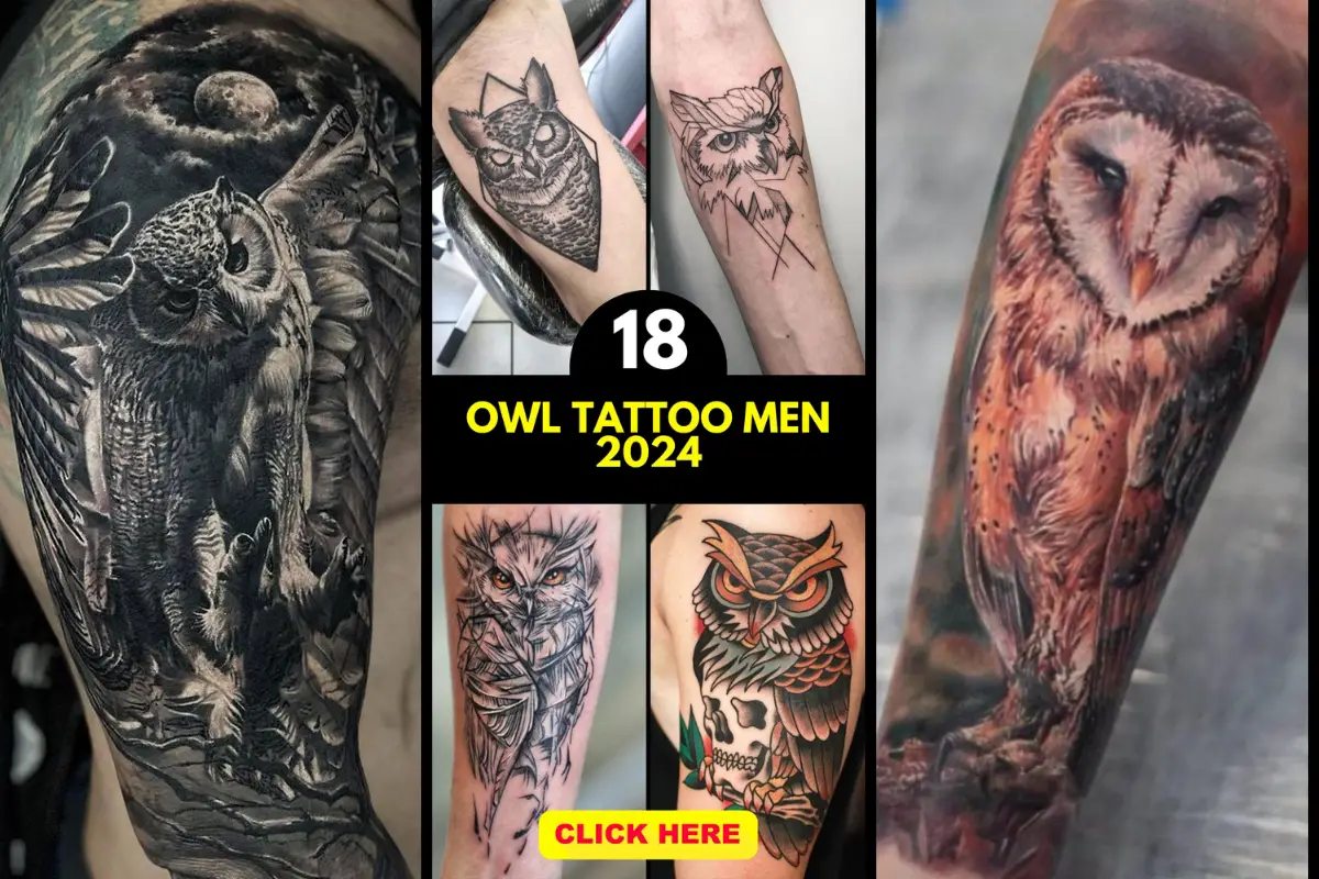 Owl Tattoo Men 2024: Forearm, Sleeve & Chest Design Trends